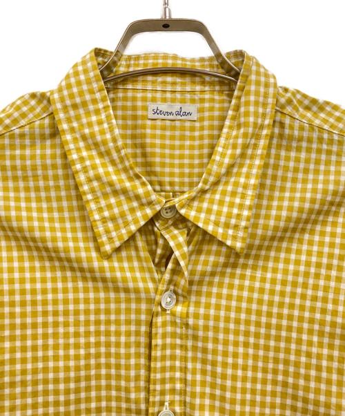 STEVEN ALAN（スティーブンアラン）STEVEN ALAN (スティーブンアラン) リバティ ギンガムチェック リバースシーム シャツ イエロー×ホワイト サイズ:Lの古着・服飾アイテム