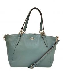 COACH（コーチ）の古着「2WAYレザーショルダーバッグ」｜ブルー