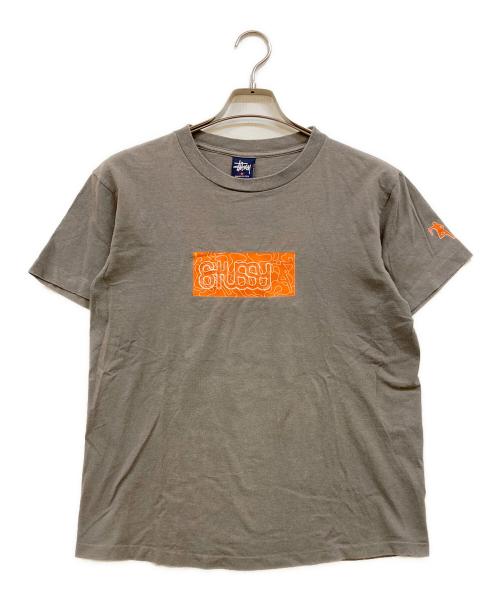 stussy（ステューシー）stussy (ステューシー) 90's グラフィック ボックスロゴ プリントTシャツ グレー サイズ:Mの古着・服飾アイテム