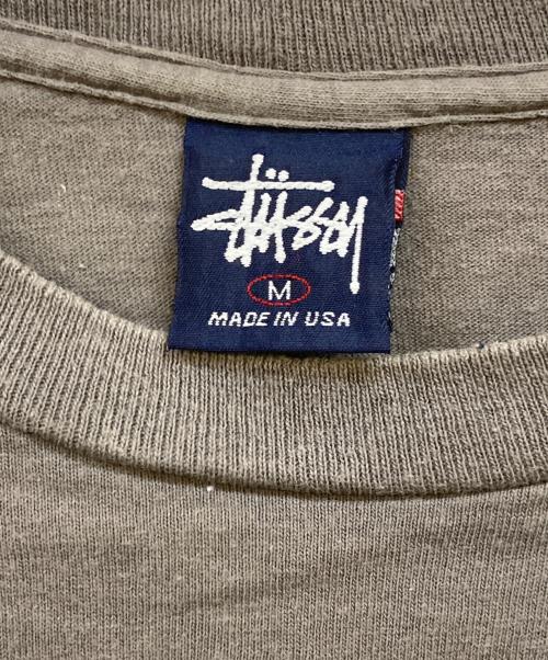 stussy（ステューシー）stussy (ステューシー) 90's グラフィック ボックスロゴ プリントTシャツ グレー サイズ:Mの古着・服飾アイテム