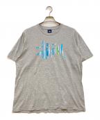 stussyステューシー）の古着「グラフィックロゴ クラウンプリントTシャツ」｜グレー