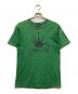 stussy（ステューシー）の古着「00's 折れクラウン プリントTシャツ」｜グリーン