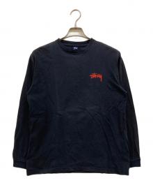 stussy（ステューシー）の古着「90's キッズフォト バックプリント L/S カットソー」｜ブラック