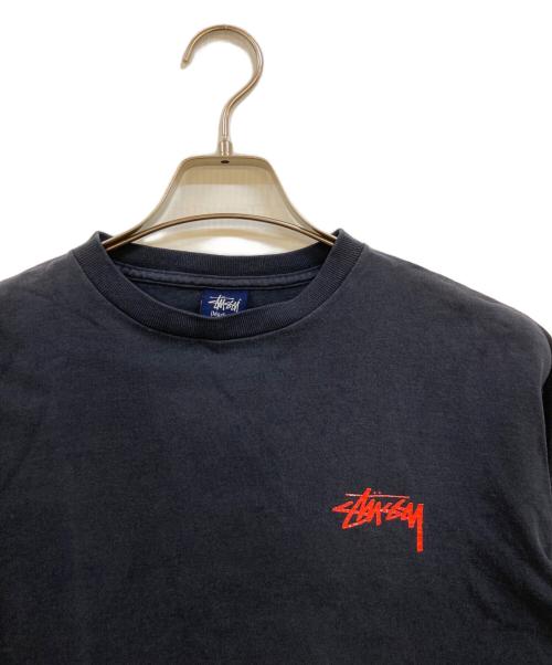 stussy（ステューシー）stussy (ステューシー) 90's キッズフォト バックプリント L/S カットソー ブラック サイズ:Ｍの古着・服飾アイテム