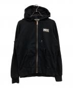 DIESELディーゼル）の古着「ジップパーカー」｜ブラック