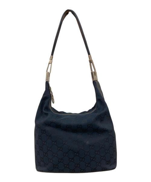 GUCCI（グッチ）GUCCI (グッチ) GGキャンバス ワンショルダーバッグ ブラックの古着・服飾アイテム