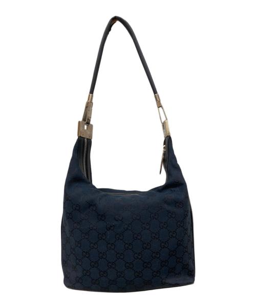 GUCCI（グッチ）GUCCI (グッチ) GGキャンバス ワンショルダーバッグ ブラックの古着・服飾アイテム