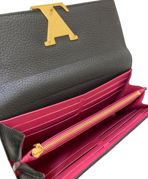 LOUIS VUITTON（ルイ ヴィトン）LOUIS VUITTON (ルイ ヴィトン) ポルトフォイユ・カプシーヌ ブラックの古着・服飾アイテム