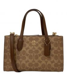 COACH（コーチ）の古着「ニーナ スモール トート バッグ・シグネチャー キャンバス」｜ブラウン