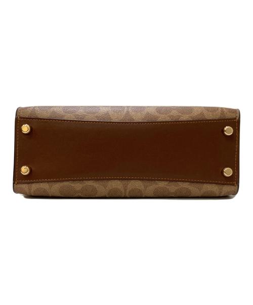 COACH（コーチ）COACH (コーチ) ニーナ スモール トート バッグ・シグネチャー キャンバス ブラウンの古着・服飾アイテム