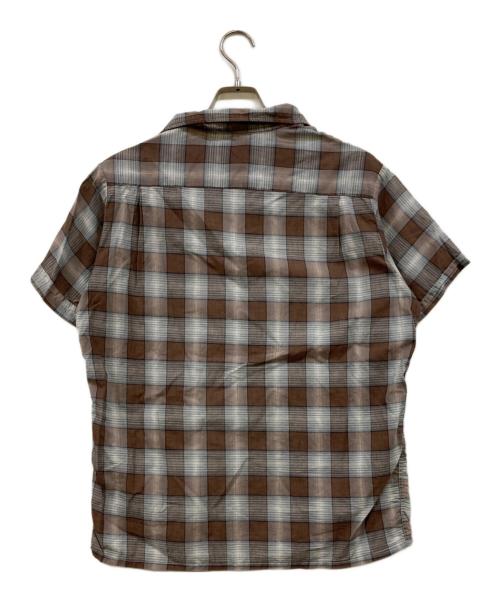 TOWN CRAFT（タウンクラフト）TOWN CRAFT (タウンクラフト) 60sオープンカラーチェックシャツ ブラウン×グレー サイズ:Ｍの古着・服飾アイテム