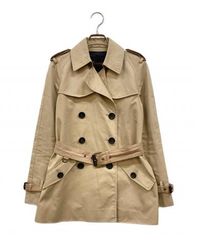 コーチ　ショートトレンチコート　ベージュ　サイズXS 【クリーニング済.美品】 中古・古着通販】COACH (コーチ) ソリッドショートトレンチコート