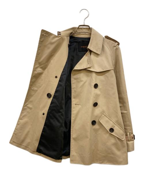 COACH（コーチ）COACH (コーチ) ソリッドショートトレンチコート ベージュ サイズ:XXSの古着・服飾アイテム