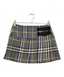 BURBERRY BLUE LABEL（バーバリー ブルー レーベル）の古着「ノバチェックミニスカート」｜グレー