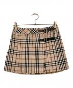 BURBERRY BLUE LABELバーバリー ブルー レーベル）の古着「ノバチェックミニスカート」｜ベージュ