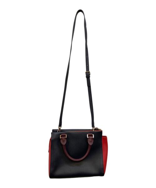 PAUL SMITH（ポールスミス）PAUL SMITH (ポールスミス) カラーブロック 2WAYレザーショルダーバッグ ネイビー×レッド サイズ:下記参照の古着・服飾アイテム