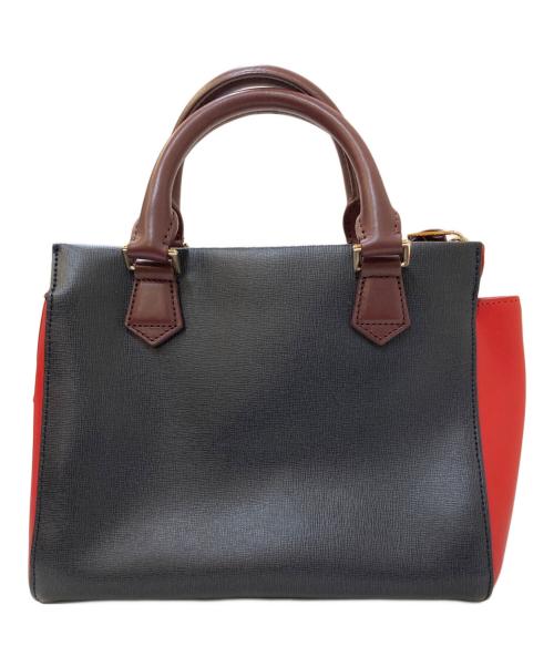 PAUL SMITH（ポールスミス）PAUL SMITH (ポールスミス) カラーブロック 2WAYレザーショルダーバッグ ネイビー×レッド サイズ:下記参照の古着・服飾アイテム