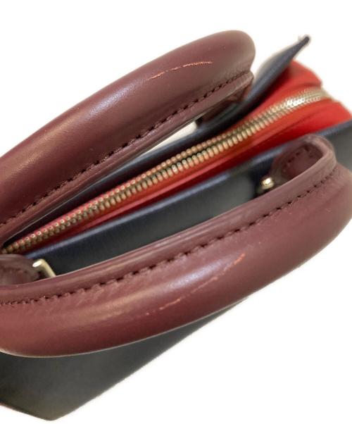 PAUL SMITH（ポールスミス）PAUL SMITH (ポールスミス) カラーブロック 2WAYレザーショルダーバッグ ネイビー×レッド サイズ:下記参照の古着・服飾アイテム