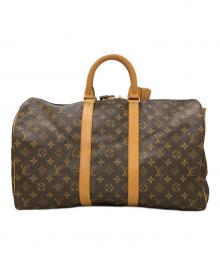 LOUIS VUITTON（ルイ ヴィトン）の古着「キーポル・バンドリエール45 モノグラム トラベルバッグ」｜ブラウン