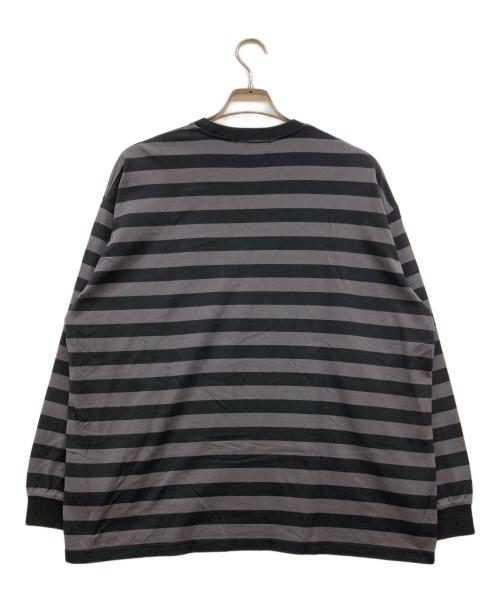 Graphpaper（グラフペーパー）Graphpaper (グラフペーパー) Border L/S Pocket Tee グレー×ブラック サイズ:1の古着・服飾アイテム