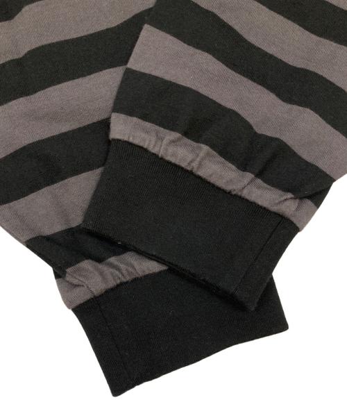 Graphpaper（グラフペーパー）Graphpaper (グラフペーパー) Border L/S Pocket Tee グレー×ブラック サイズ:1の古着・服飾アイテム