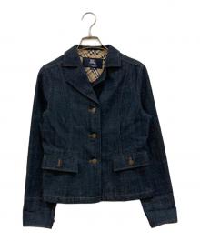 BURBERRY LONDON（バーバリーロンドン）の古着「袖裏ノバチェックデニムジャケット」｜インディゴ