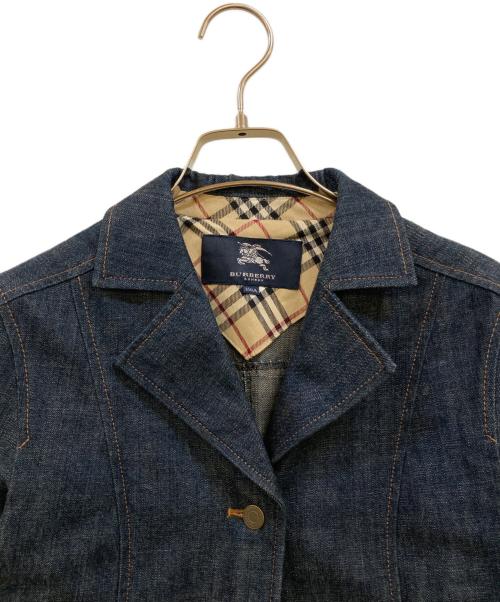 BURBERRY LONDON（バーバリーロンドン）BURBERRY LONDON (バーバリーロンドン) 袖裏ノバチェックデニムジャケット インディゴ サイズ:150A(キッズ規格)の古着・服飾アイテム