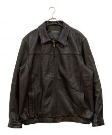 CROFT&BARROW（クロフトアンドバロー）の古着「レザージャケット」｜ブラウン