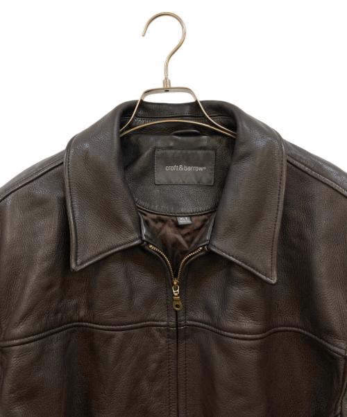 CROFT&BARROW（クロフトアンドバロー）CROFT&BARROW (クロフトアンドバロー) レザージャケット ブラウン サイズ:XLの古着・服飾アイテム