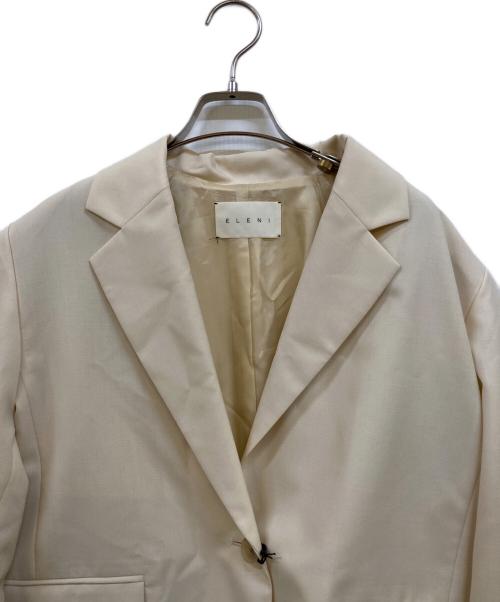 ELENI（エルニ）ELENI (エルニ) ウールモヘヤポプリンジャケット ベージュ サイズ:38 未使用品の古着・服飾アイテム