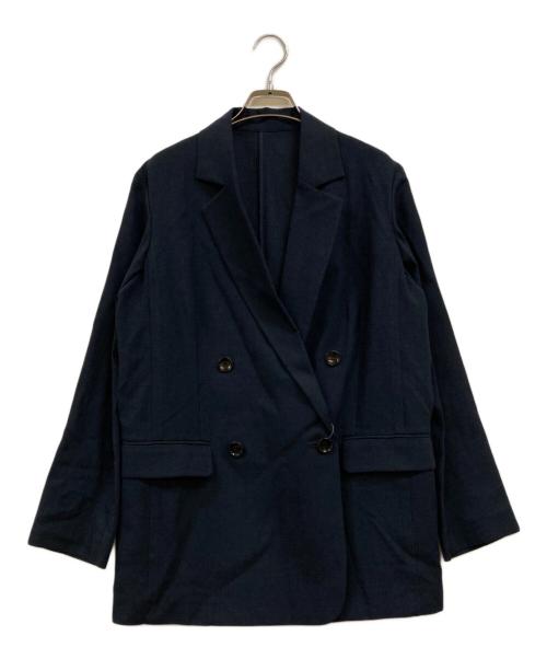 R'IAM-Plage（リアムプラージュ）R'IAM-Plage (リアムプラージュ) R’IAM AIR ダブルジャケット ネイビー サイズ:36 未使用品の古着・服飾アイテム