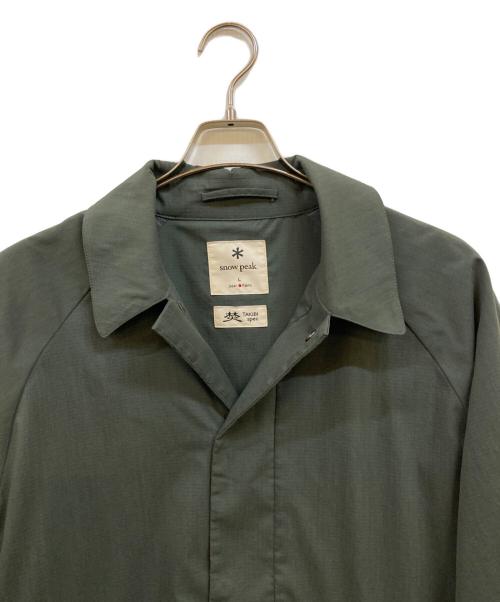 Snow peak（スノーピーク）Snow peak (スノーピーク) TAKIBI スタンドカラーコート オリーブ サイズ:Ｌの古着・服飾アイテム