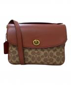 COACHコーチ）の古着「キャシー シグネチャー ショルダーバッグ」｜ブラウン