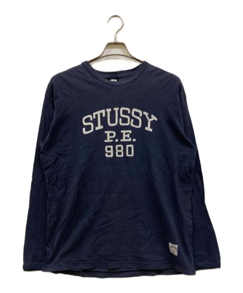 stussy（ステューシー）stussy (ステューシー) 00's ロングスリーブカットソー ネイビー サイズ:Ｌの古着・服飾アイテム