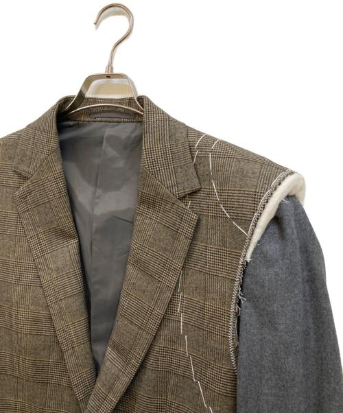 KOLOR（カラー）KOLOR (カラー) 1B 再構築ステッチテーラードジャケット ブラウン サイズ:3の古着・服飾アイテム