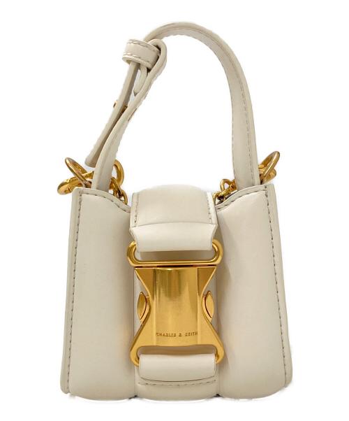 CHARLES & KEITH（チャールズアンドキース）CHARLES & KEITH (チャールズアンドキース) ミニショルダーバッグ アイボリーの古着・服飾アイテム