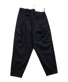 KOLOR（カラー）の古着「コーティングウールトロピカルパンツ」｜ネイビー
