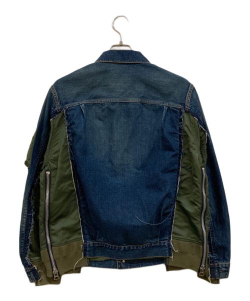 sacai（サカイ）sacai (サカイ) SWITCHED DENIM JACKET インディゴ サイズ:1の古着・服飾アイテム