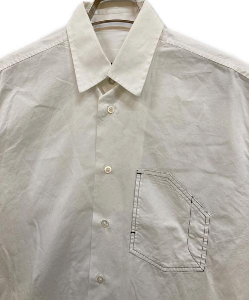 JIL SANDER（ジルサンダー）JIL SANDER (ジルサンダー) POCKET DESIGN OVER SHIRT ホワイト サイズ:38の古着・服飾アイテム