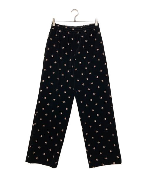 CABAN（キャバン）CABaN (キャバン) PETIT ROSEプリントパンツ ブラック サイズ:Fの古着・服飾アイテム