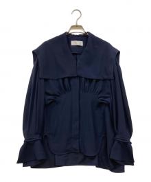 Mame Kurogouchi（マメクロゴウチ）の古着「Sailor Collar Blouse」｜ネイビー