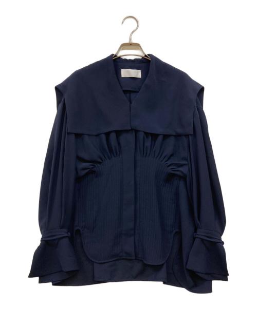 Mame Kurogouchi（マメクロゴウチ）Mame Kurogouchi (マメクロゴウチ) Sailor Collar Blouse ネイビー サイズ:1の古着・服飾アイテム