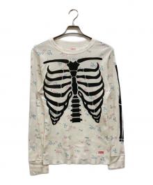 SUPREME×Hanes（シュプリーム×ヘインズ）の古着「Bones Thermal Crew Floral」｜ホワイト