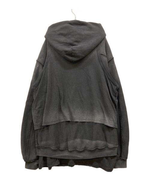 ALEXANDER WANG（アレキサンダー・ワン）ALEXANDER WANG (アレキサンダー・ワン) Distressed Hoodie ブラック サイズ:XSの古着・服飾アイテム