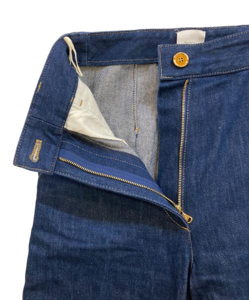 patou（パトゥ）Patou (パトゥ) ロールアップクロップドストレートデニムパンツ インディゴ サイズ:34の古着・服飾アイテム