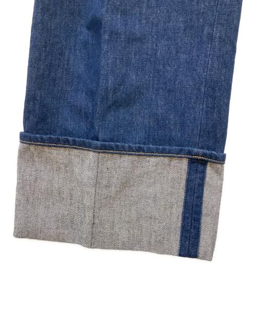 patou（パトゥ）Patou (パトゥ) ロールアップクロップドストレートデニムパンツ インディゴ サイズ:34の古着・服飾アイテム