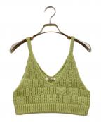 AURALEEオーラリー）の古着「WOOL CORD RIB KNIT CAMISOLE」｜グリーン