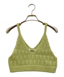 AURALEE（オーラリー）の古着「WOOL CORD RIB KNIT CAMISOLE」｜グリーン