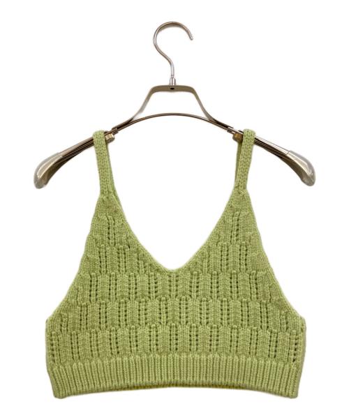AURALEE（オーラリー）AURALEE (オーラリー) WOOL CORD RIB KNIT CAMISOLE グリーンの古着・服飾アイテム