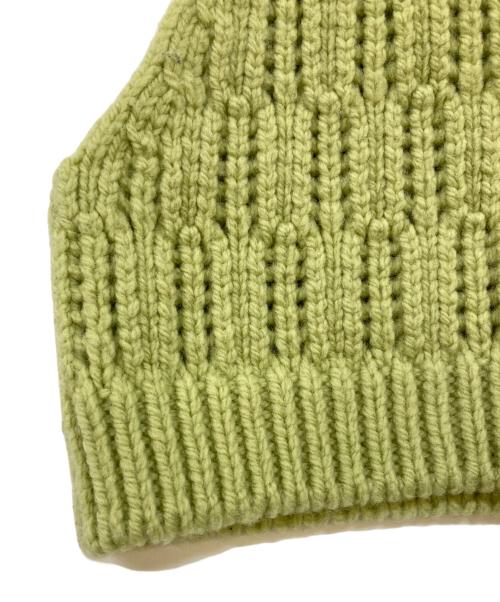 AURALEE（オーラリー）AURALEE (オーラリー) WOOL CORD RIB KNIT CAMISOLE グリーンの古着・服飾アイテム